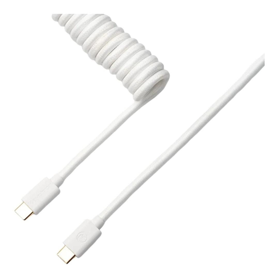 Keychron Coiled Type-C Aviator Cable 1.3m White CAB-W