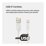 Belkin BoostCharge Type-C to Type-A Braided Cable 2m White CAB002BT2MWH