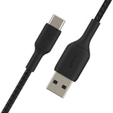 Belkin 3m Braided USB-C to USB-A Cable Black CAB002BT3MBK