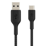 Belkin 3m Braided USB-C to USB-A Cable Black CAB002BT3MBK