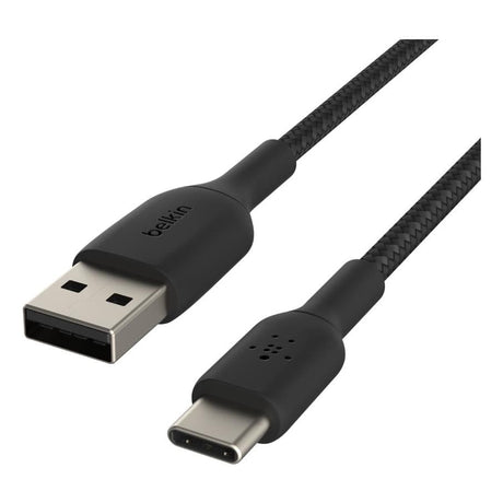 Belkin 3m Braided USB-C to USB-A Cable Black CAB002BT3MBK