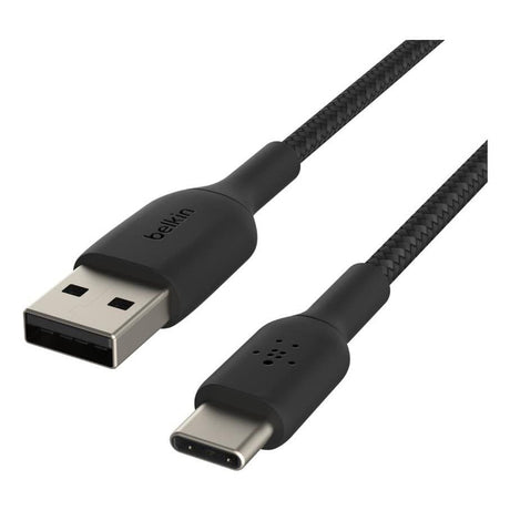 Belkin 3m Braided USB-C to USB-A Cable Black CAB002BT3MBK