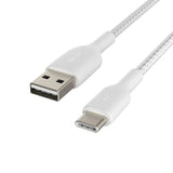 Belkin 3m BoostCharge Braided USB-C to USB-A Cable White CAB002BT3MWH