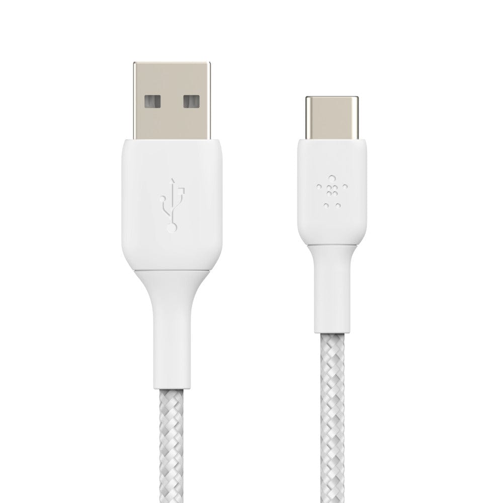 Belkin 3m BoostCharge Braided USB-C to USB-A Cable White CAB002BT3MWH