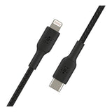 Belkin 2m BoostCharge Braided USB-C to Lightning Cable Black CAB004BT2MBK