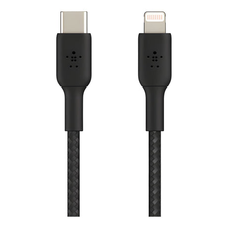 Belkin 2m BoostCharge Braided USB-C to Lightning Cable Black CAB004BT2MBK