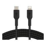 Belkin 2m BoostCharge Braided USB-C to Lightning Cable Black CAB004BT2MBK