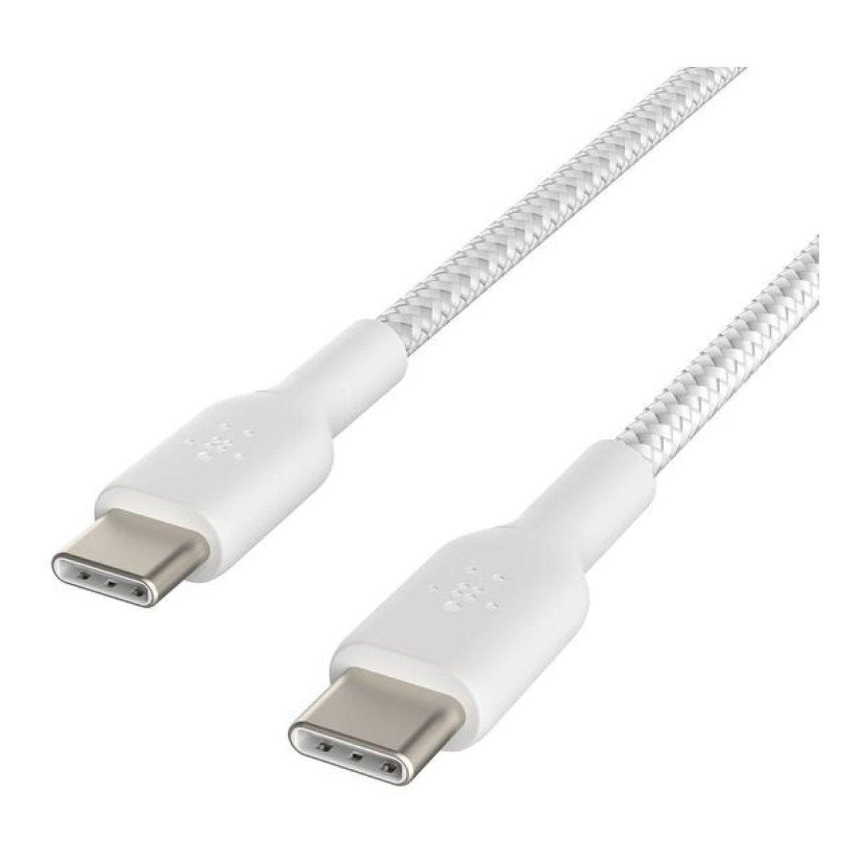 Belkin 1m BoostCharge 60W Braided USB-C to USB-C Cable 2-pack White CAB004BT2MWH2PK