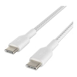 Belkin 1m BoostCharge 60W Braided USB-C to USB-C Cable 2-pack White CAB004BT2MWH2PK