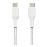 Belkin 1m BoostCharge 60W Braided USB-C to USB-C Cable 2-pack White CAB004BT2MWH2PK
