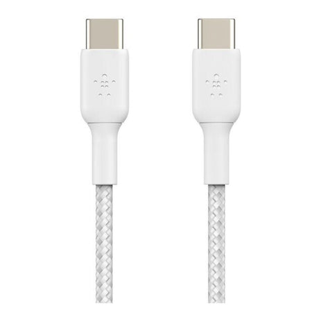 Belkin 1m BoostCharge 60W Braided USB-C to USB-C Cable 2-pack White CAB004BT2MWH2PK