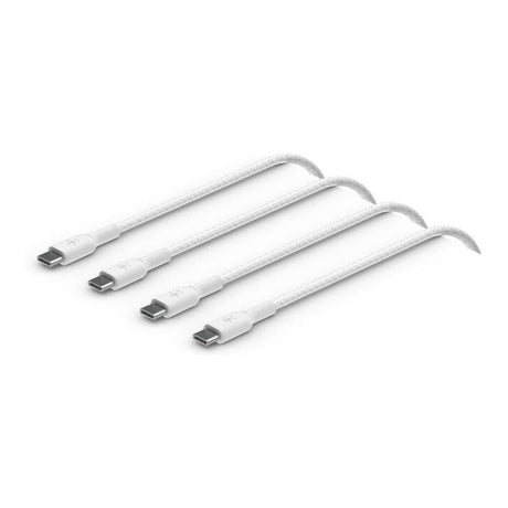 Belkin 1m BoostCharge 60W Braided USB-C to USB-C Cable 2-pack White CAB004BT2MWH2PK