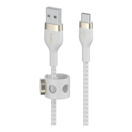 Belkin 1m BoostCharge Pro Flex 15W USB-A to USB-C Cable White CAB010DS1MWH