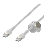 Belkin 3m BoostCharge Pro Flex USB-C to USB-C 60W Charging Cable White CAB011BT3MWH