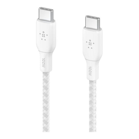 Belkin BoostCharge Type-C Male to Male USB Braided Cable 2m White CAB014BT2MWH