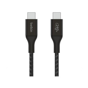 Belkin BoostCharge Type-C Male to Male USB Braided Cable 1m Black CAB015BT1MBK