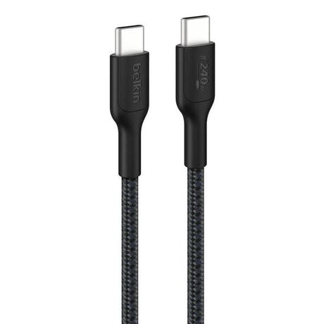 Belkin 2m BoostCharge Pro 240W USB-C to USB-C Braided Cable Black CAB025HQ2MBK
