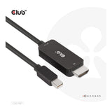 Club 3D 1.8m Mini Display Port 1.4 to HDMI 4K120Hz or 8K60Hz HDR10+ Cable Black CAC-1187