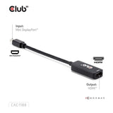 Club 3D Mini DisplayPort 1.4 to HDMI 8K60Hz M/F Adapter Black CAC-1188