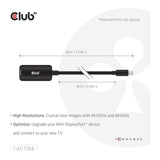 Club 3D Mini DisplayPort 1.4 to HDMI 8K60Hz M/F Adapter Black CAC-1188