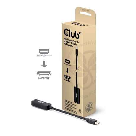 Club 3D Mini DisplayPort 1.4 to HDMI 8K60Hz M/F Adapter Black CAC-1188