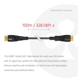 Club 3D 100m 4K 120HZ/8K 60HZ Ultra Uni-Direct AOC Cable Black CAC-1394