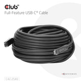 Club 3D 15m 8K 60HZ 10GBPS 60W USB-C AOC Cable Black CAC-2580