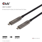 Club 3D 15m 8K 60HZ 10GBPS 60W USB-C AOC Cable Black CAC-2580