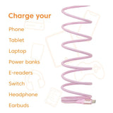 Club 3D 2m USB-C Magnetic Coil 240W PD3.1 Cable Pink CAC-3031