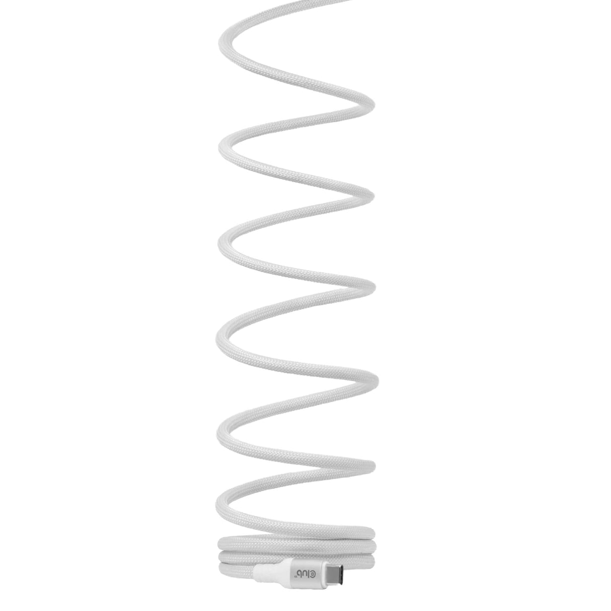 Club 3D 2m USB-C Magnetic Coil 240W PD3.1 Cable White CAC-3032