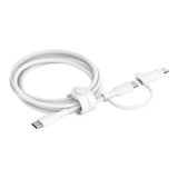 Belkin 1.5m BoostCharge Pro 2-in-1 60W USB-C to Lighting Connector Cable White CAC003HQ1.5MWH