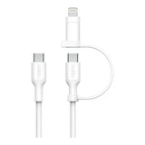 Belkin 1.5m BoostCharge Pro 2-in-1 60W USB-C to Lighting Connector Cable White CAC003HQ1.5MWH