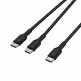 Belkin 140W BoostCharge Pro Braided USB-C to Dual USB-C Cable Black CAC004HQ1.5MBK