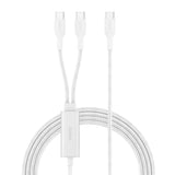 Belkin 140W BoostCharge Pro Braided USB-C to Dual USB-C Cable White CAC004HQ1.5MWH