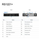 Synology RS1221+ AMD Ryzen V1500B 4GB Diskless Rackstation CAS-NASBOX-RS1221+