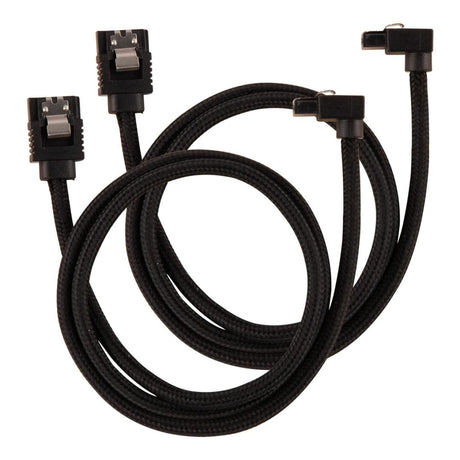 Corsair Premium Sleeved 90 Degree Connector SATA 6Gbps Cable 60cm Black CC-8900282