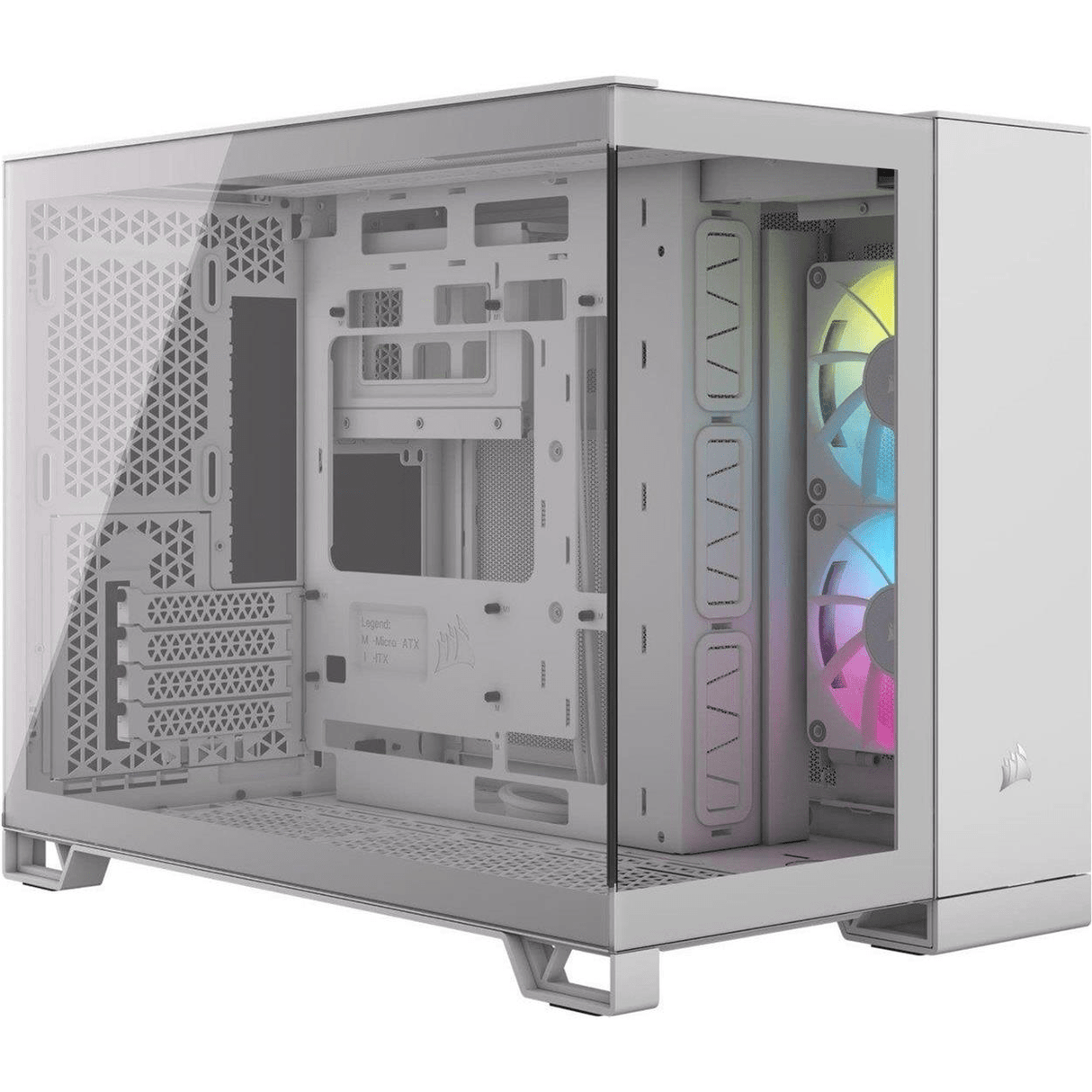 Corsair iCUE Link 2500X RGB Tempered Glass Steel Micro-ATX Mid-Tower Gaming PC Case - White CC-9011268-WW
