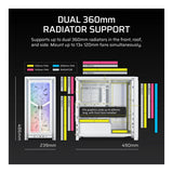 Corsair FRAME 4000X RS Mid-Tower PC Case White CC-9011303-WW