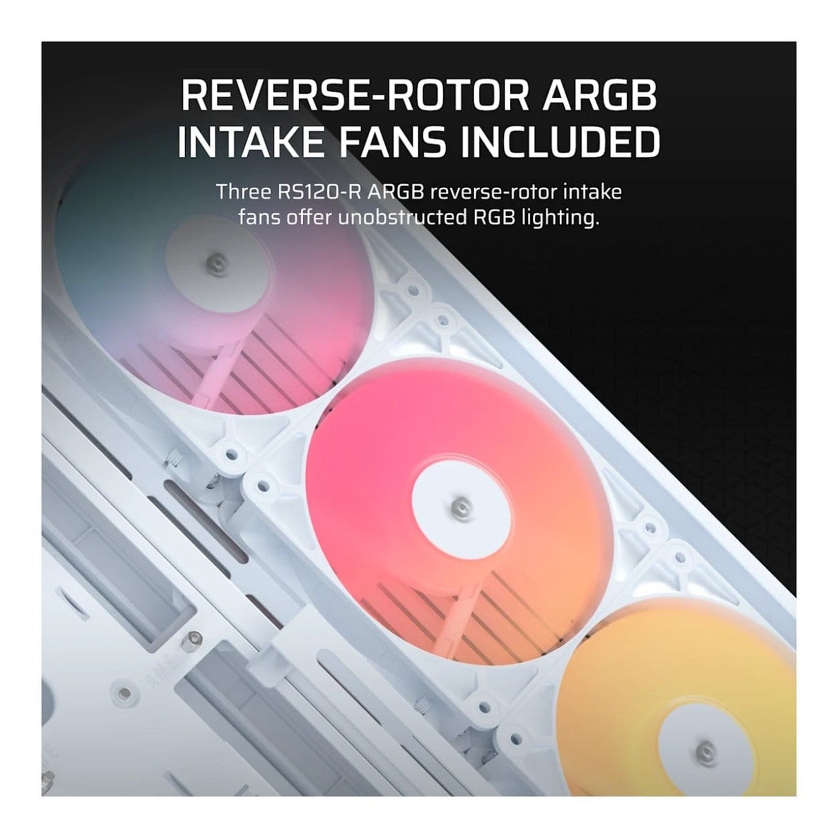 Corsair FRAME 4500X RS-R ARGB Panoramic Glass Mid-Tower PC Case - White CC-9011315-WW