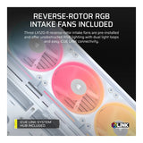 Corsair FRAME 4500X LX-R RGB iCUE LINK Panoramic Glass Mid-Tower PC Case - White CC-9011317-WW