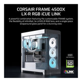Corsair FRAME 4500X LX-R RGB iCUE LINK Panoramic Glass Mid-Tower PC Case - White CC-9011317-WW