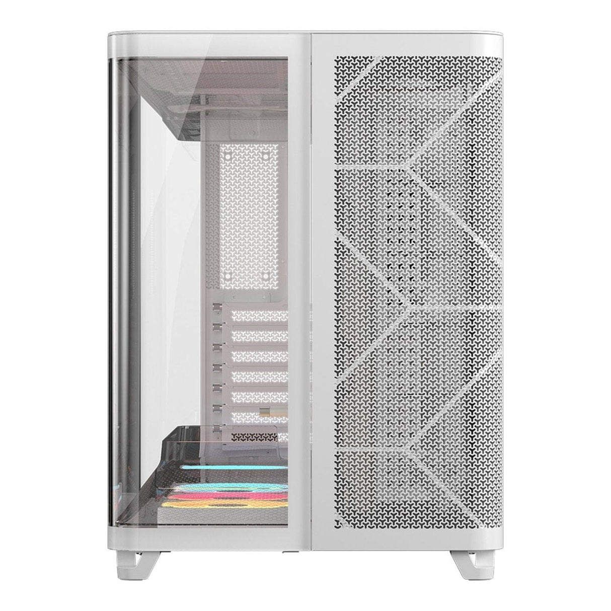 Corsair AIR 5400 LX-R RGB iCUE LINK Triple Chamber Mid-Tower PC Case - White CC-9011321-WW