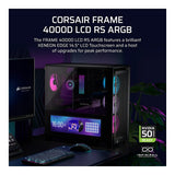 Corsair FRAME 4000D LCD RS ARGB Premium Mid-Tower PC Case Black CC-9011326-WW