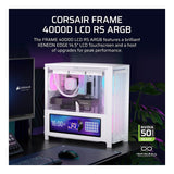 Corsair FRAME 4000D LCD RS ARGB Premium Mid-Tower PC Case White CC-9011327-WW