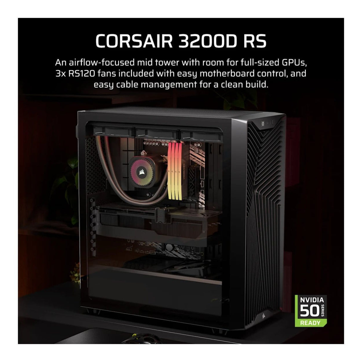 Corsair 3200D RS Mid-Tower PC Case Black CC-9011334-WW