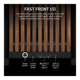 Corsair FRAME 4000D RS WOOD Modular Mid-Tower PC Case Walnut CC-9011340-WW