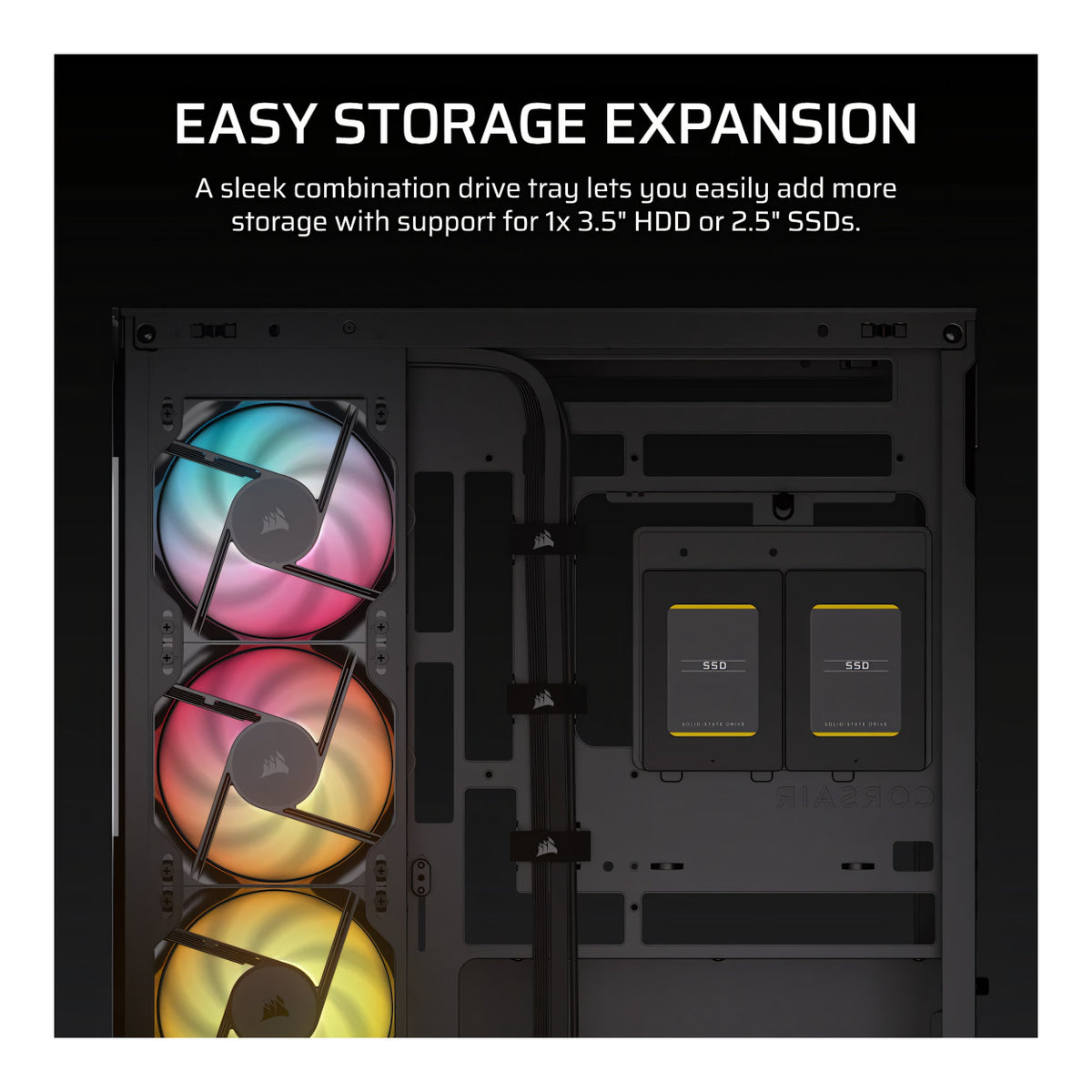 Corsair 2800X RS-R ARGB Micro-ATX PC Case - Black CC-9011347-WW