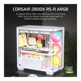 Corsair 2800X RS-R ARGB Micro-ATX PC Case - White CC-9011348-WW