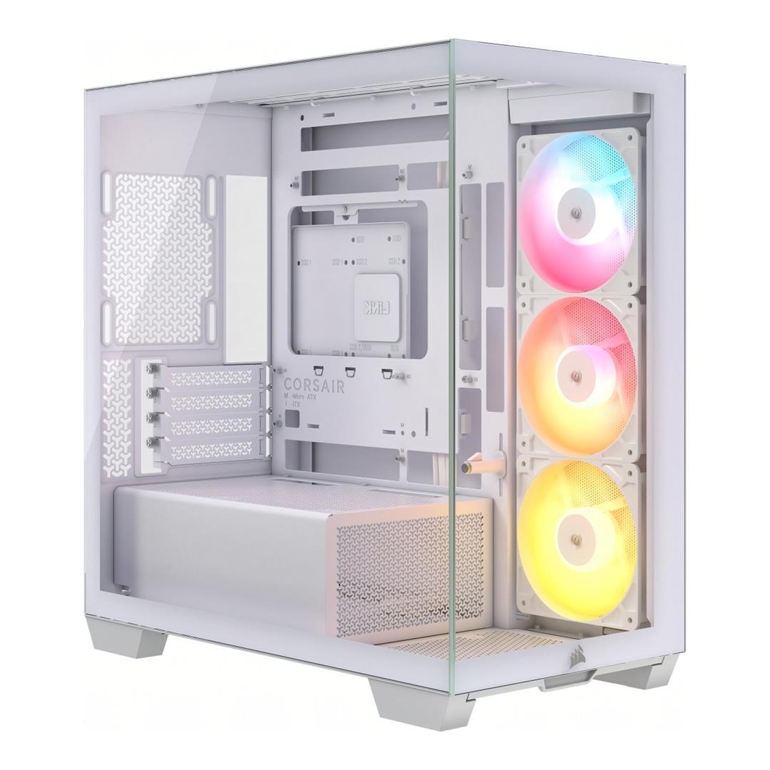 Corsair 2800X RS-R ARGB Micro-ATX PC Case - White CC-9011348-WW