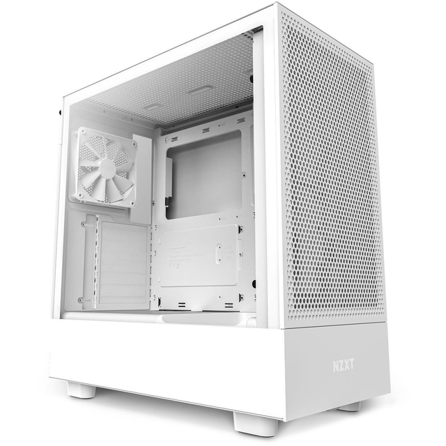 NZXT H5 Flow Midi Tower PC Case - White CC-H51FW-01